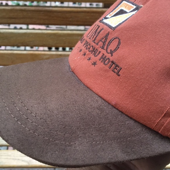 Sumaq Machu Picchu Hotel suede brim hat 6 panel adjustable back strap cap - Picture 11 of 12